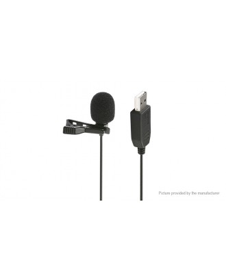 USB Lapel Clip-on Omnidirectional Lavalier Condenser Microphone