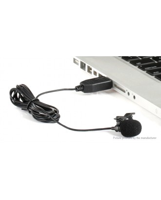 USB Lapel Clip-on Omnidirectional Lavalier Condenser Microphone