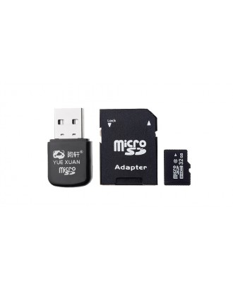 32GB microSDHC Memory Card w/ Card Adapter and Card Reader