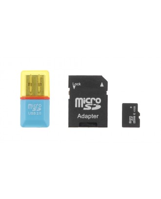 4GB microSDHC Memory Card w/ SD Card Adapter / Card Reader